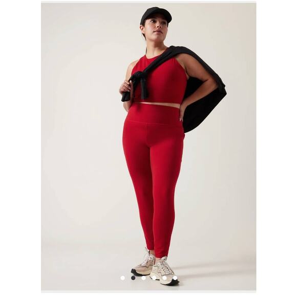 NWT Athleta Conscious Crop bra - 2X D-DD - candy red - 2X D/DD - Picture 2 of 4